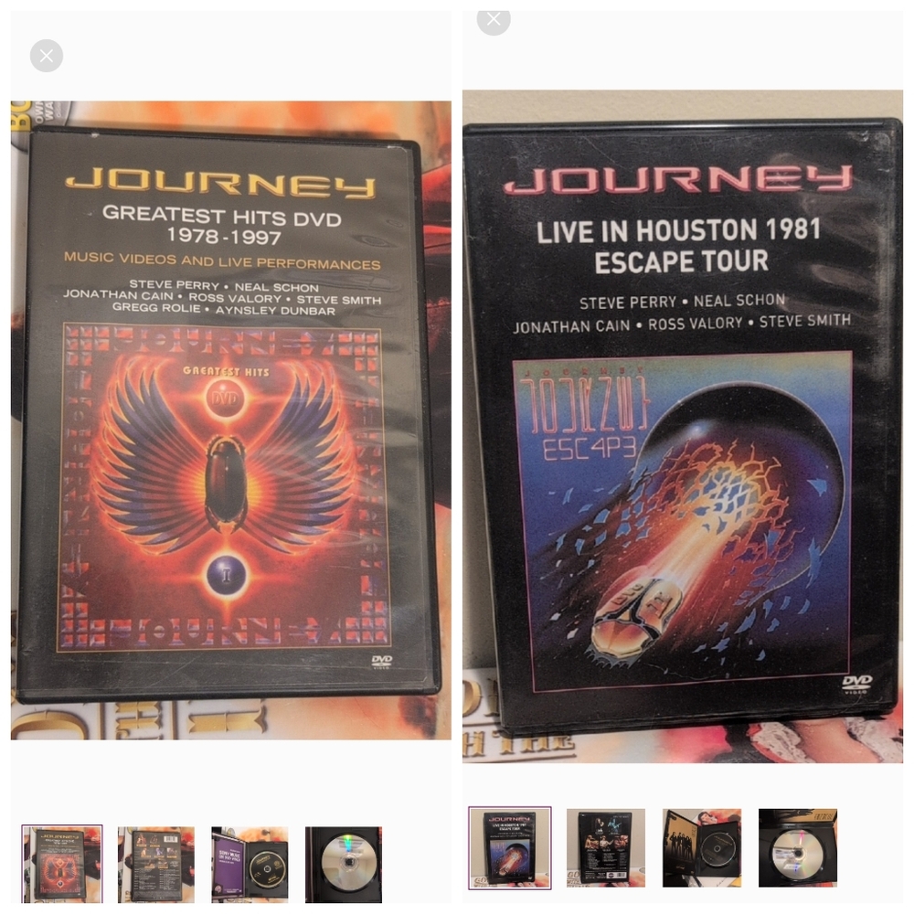 Set Bundle Of 2 Journey Live In Houston And Greatest Hits Music Videos DVDs